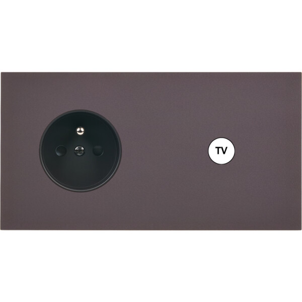 Façade Désir Anthracite Mat Double Horizontale PC C1 - Modelec - 279819