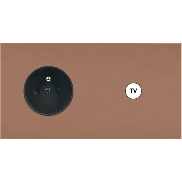 Façade Désir Moka Mat Double Horizontale PC C1 - Modelec - 279825