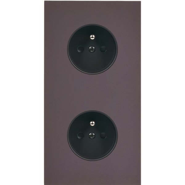 Façade Désir Anthracite Mat Double Verticale PC Pc - Modelec - 280819