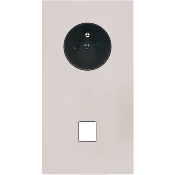 Façade Désir Gris Perle Mat Double Verticale PC 1 Media - Modelec - 283823