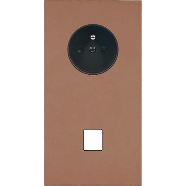 Façade Désir Moka Mat Double Verticale PC 1 Media - Modelec - 283825