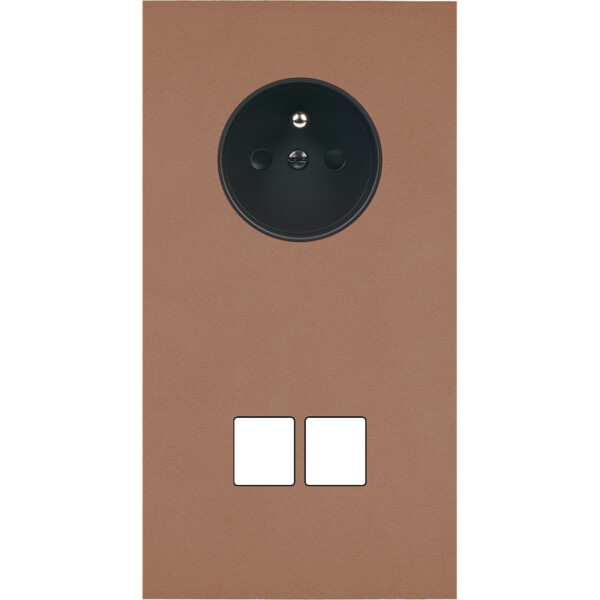 Façade Désir Moka Mat Double Verticale PC 2 Medias - Modelec - 284825