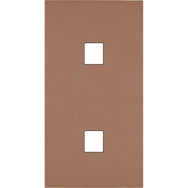 Façade Désir Moka Mat Double Verticale 1 Media 1 Media - Modelec - 286825