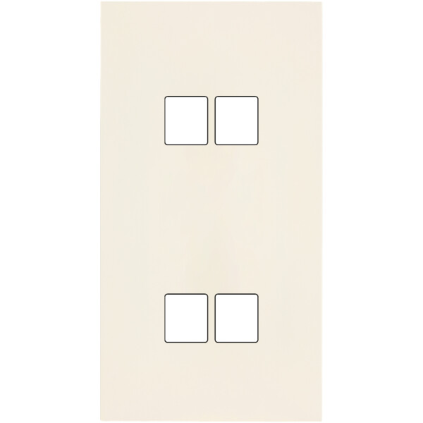 Façade Désir Ivoire Mat Double Verticale 2 Medias 2 Medias - Modelec - 288821