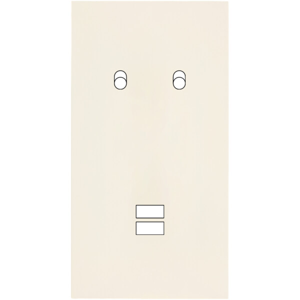 Façade Désir Ivoire Mat Double Verticale B2 U1 - Modelec - 294821