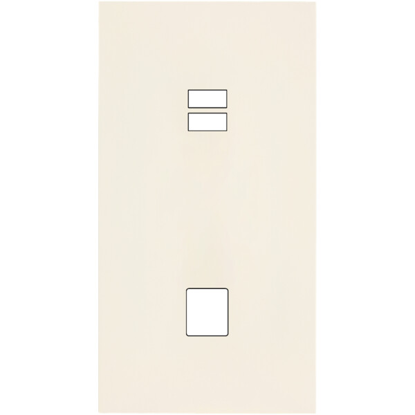 Façade Désir Ivoire Mat Double Verticale U1 M1 - Modelec - 296821