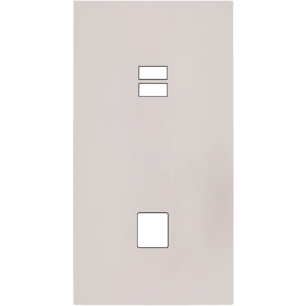 Façade Désir Gris Perle Mat Double Verticale U1 M1 - Modelec - 296823