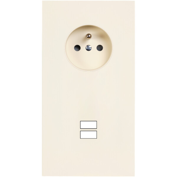 Façade Désir Ivoire Mat Double Verticale PC U1 - Modelec - 299821