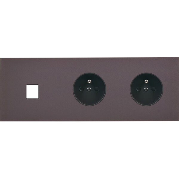 Façade Désir Anthracite Mat Triple Horizontale M1 PC Pc - Modelec - 301819