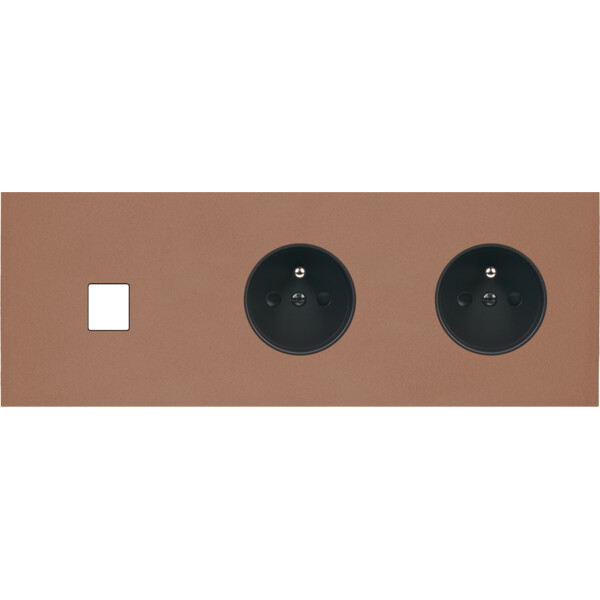 Façade Désir Moka Mat Triple Horizontale M1 PC Pc - Modelec - 301825