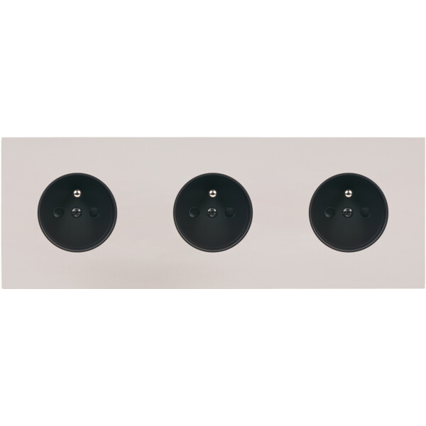 Façade Désir Gris Perle Mat Triple Horizontale PC Pc Pc - Modelec - 310823