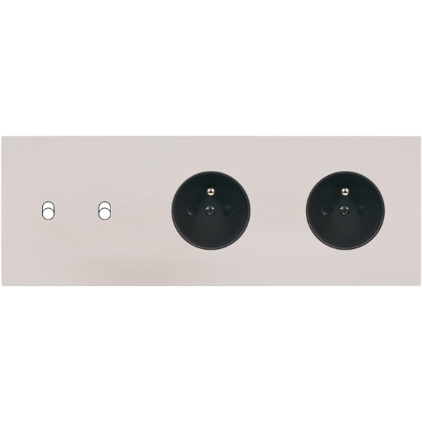 Façade Désir Gris Perle Mat Triple Horizontale B2 PC Pc - Modelec - 312823