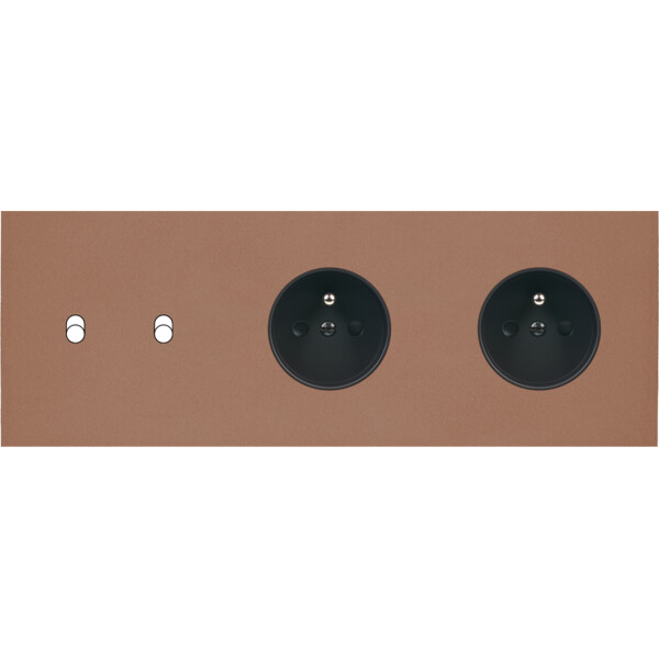 Façade Désir Moka Mat Triple Horizontale B2 PC Pc - Modelec - 312825