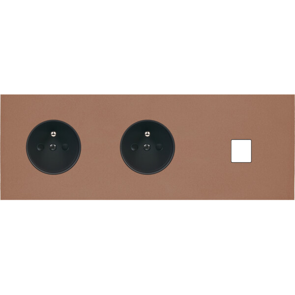 Façade Désir Moka Mat Triple Horizontale PC Pc 1 Media - Modelec - 313825
