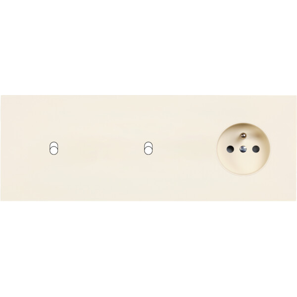 Façade Désir Ivoire Mat Triple Horizontale B1 B1 PC - Modelec - 316821