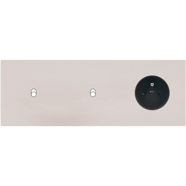 Façade Désir Gris Perle Mat Triple Horizontale B1 B1 PC - Modelec - 316823