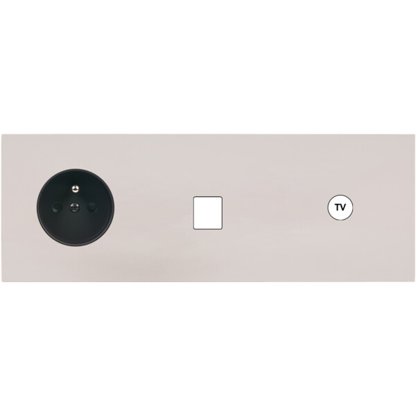 Façade Désir Gris Perle Mat Triple Horizontale PC M1 C1 - Modelec - 319823