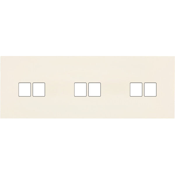 Façade Désir Ivoire Mat Triple Horizontale 2 Medias 2 Medias 2 Medias - Modelec - 323821