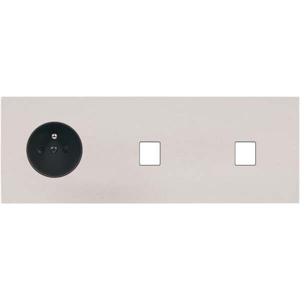 Façade Désir Gris Perle Mat Triple Horizontale PC M1 M1 - Modelec - 326823
