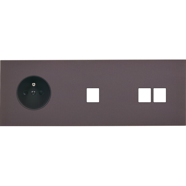 Façade Désir Anthracite Mat Triple Horizontale PC 1 Media 2 Medias - Modelec - 327819