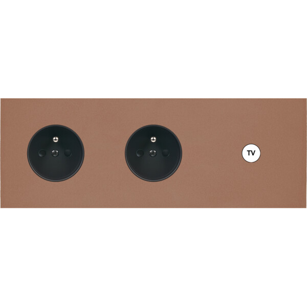 Façade Désir Moka Mat Triple Horizontale PC Pc C1 - Modelec - 329825