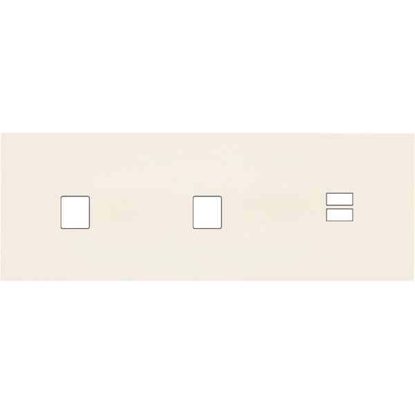 Façade Désir Ivoire Mat Triple Horizontale M1 M1 U1 - Modelec - 330821