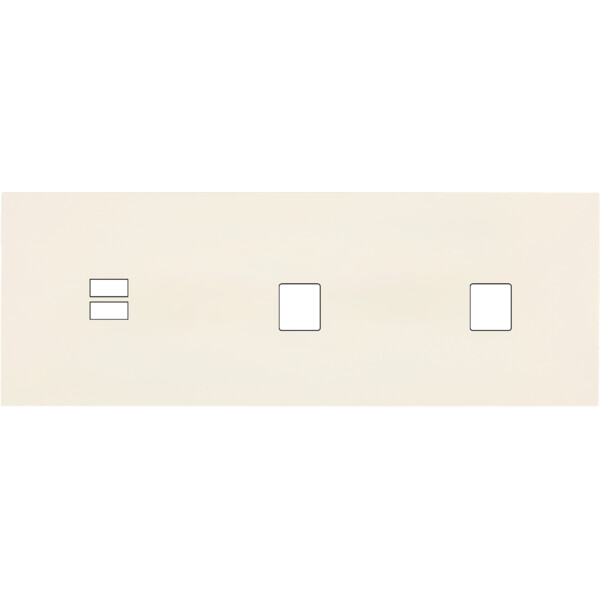 Façade Désir Ivoire Mat Triple Horizontale U1 M1 M1 - Modelec - 331821