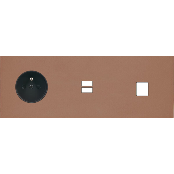 Façade Désir Moka Mat Triple Horizontale PC U1 M1 - Modelec - 335825