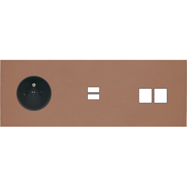Façade Désir Moka Mat Triple Horizontale PC U1 M2 - Modelec - 336825