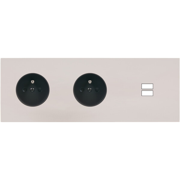 Façade Désir Gris Perle Mat Triple Horizontale PC Pc U1 - Modelec - 337823