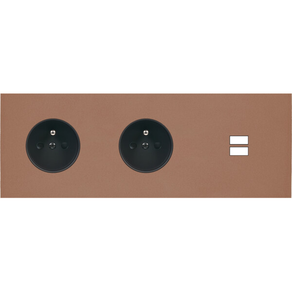Façade Désir Moka Mat Triple Horizontale PC Pc U1 - Modelec - 337825