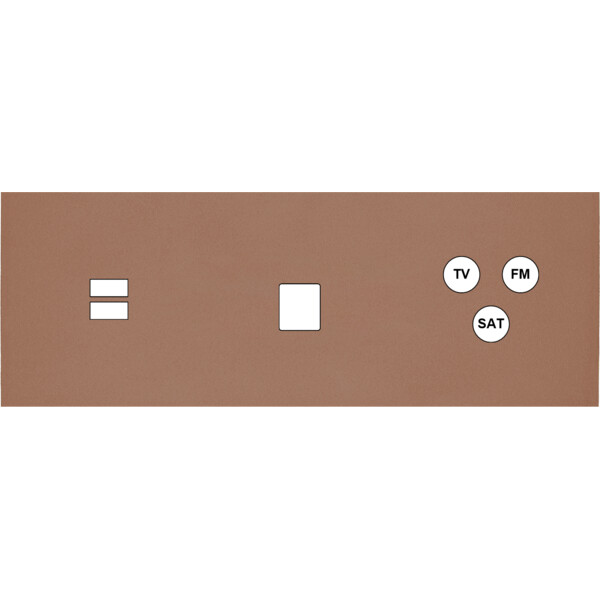 Façade Désir Moka Mat Triple Horizontale U1 M1 C3 - Modelec - 338825