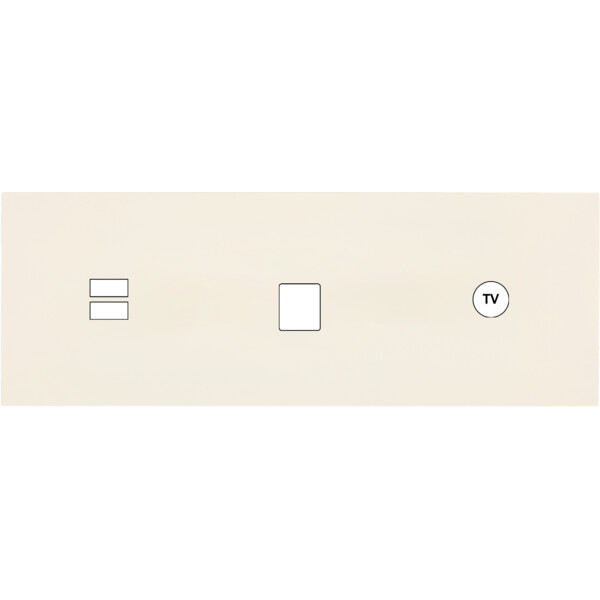 Façade Désir Ivoire Mat Triple Horizontale U1 M1 C1 - Modelec - 339821
