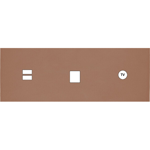 Façade Désir Moka Mat Triple Horizontale U1 M1 C1 - Modelec - 339825