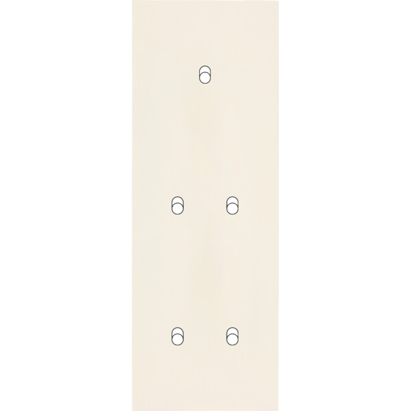 Façade Désir Ivoire Mat Triple Verticale B1 B2 B2 - Modelec - 355821
