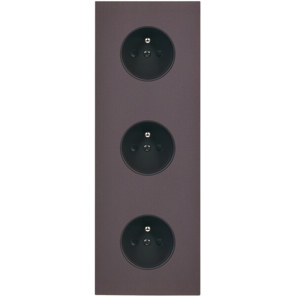 Façade Désir Anthracite Mat Triple Verticale PC Pc Pc - Modelec - 360819