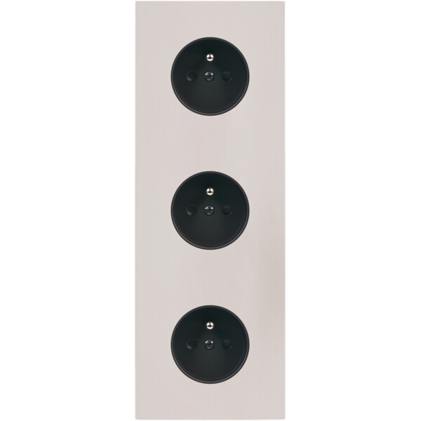 Façade Désir Gris Perle Mat Triple Verticale PC Pc Pc - Modelec - 360823