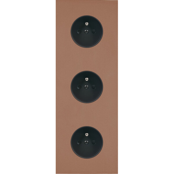 Façade Désir Moka Mat Triple Verticale PC Pc Pc - Modelec - 360825