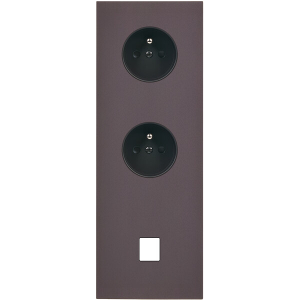 Façade Désir Anthracite Mat Triple Verticale PC Pc 1 Media - Modelec - 363819