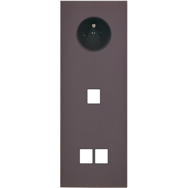 Façade Désir Anthracite Mat Triple Verticale PC 1 Media 2 Medias - Modelec - 368819