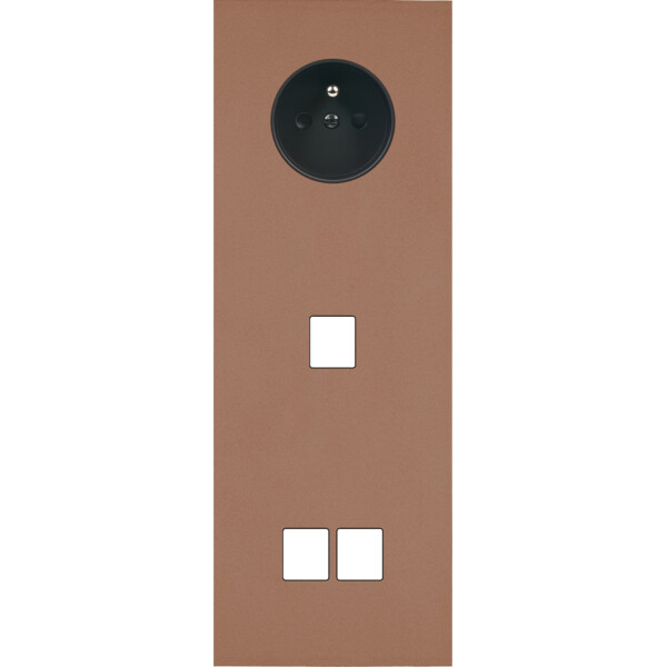Façade Désir Moka Mat Triple Verticale PC 1 Media 2 Medias - Modelec - 368825