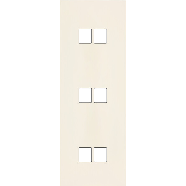 Façade Désir Ivoire Mat Triple Verticale 2 Medias 2 Medias 2 Medias - Modelec - 373821