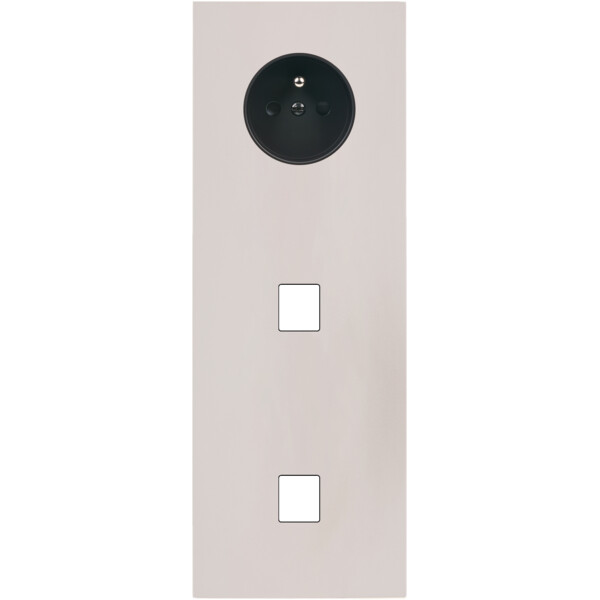 Façade Désir Gris Perle Mat Triple Verticale PC M1 M1 - Modelec - 376823