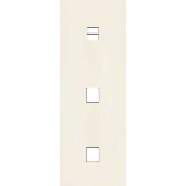 Façade Désir Ivoire Mat Triple Verticale U1 M1 M1 - Modelec - 381821