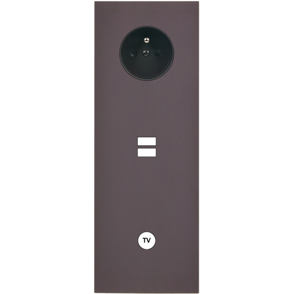 Façade Désir Anthracite Mat Triple Verticale PC U1 C1 - Modelec - 382819