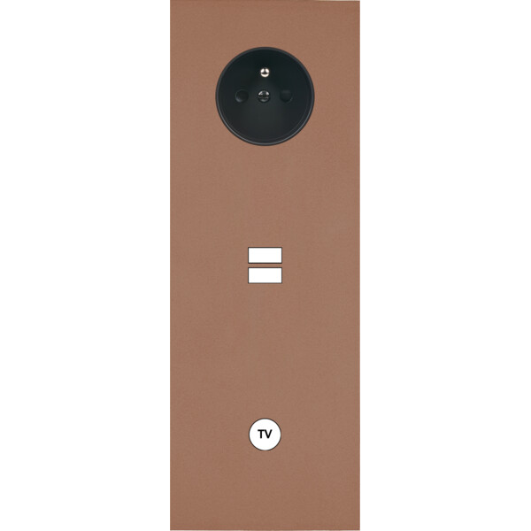 Façade Désir Moka Mat Triple Verticale PC U1 C1 - Modelec - 382825