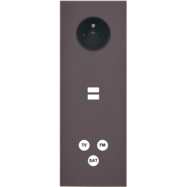 Façade Désir Anthracite Mat Triple Verticale PC U1 C3 - Modelec - 383819