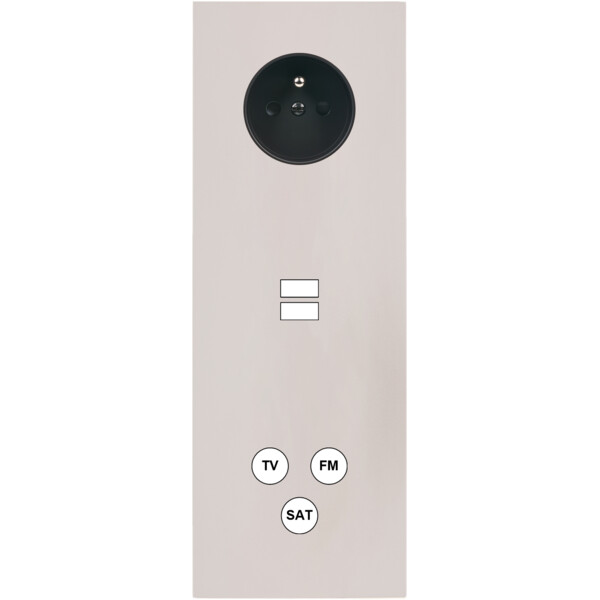 Façade Désir Gris Perle Mat Triple Verticale PC U1 C3 - Modelec - 383823