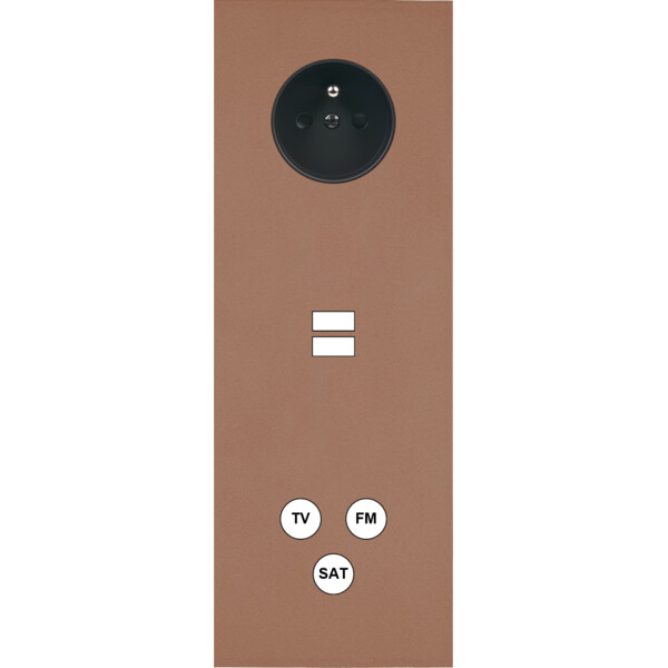 Façade Désir Moka Mat Triple Verticale PC U1 C3 - Modelec - 383825