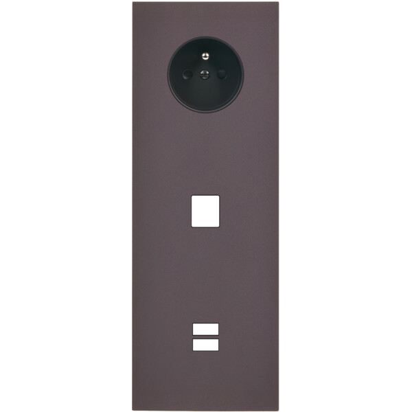 Façade Désir Anthracite Mat Triple Verticale PC M1 U1 - Modelec - 384819